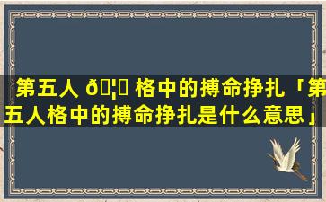 第五人 🦍 格中的搏命挣扎「第五人格中的搏命挣扎是什么意思」